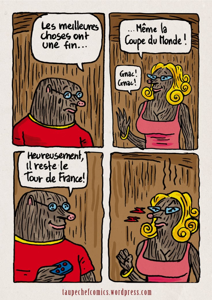 Taupe Chef : Coupe du monde et Tour de France (strip BD)