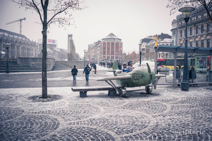 Il neige sur Liège (janvier 2019)