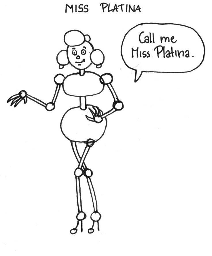 Miss Platina : recherche de personnage