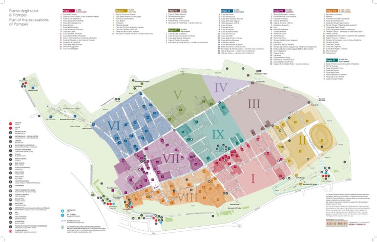 Plan officiel du site de Pompéi