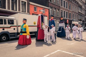 Géants de Bruxelles, avant le cortège du 15 août en Outremeuse