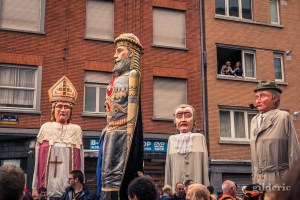 Géants de Liège en tête du cortège du 15 août 2019 en Outremeuse