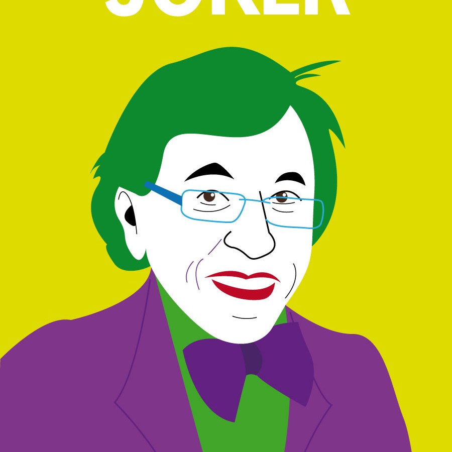 Caricature d'Elio di Rupo en Joker (Batman)