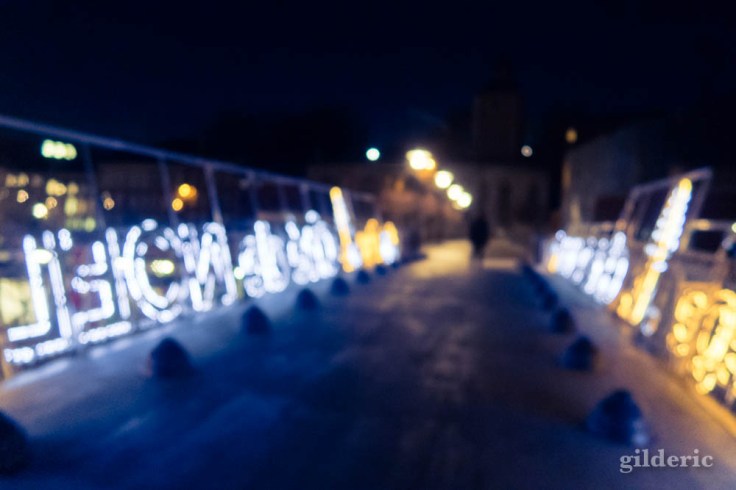 Lumières de Noël floues