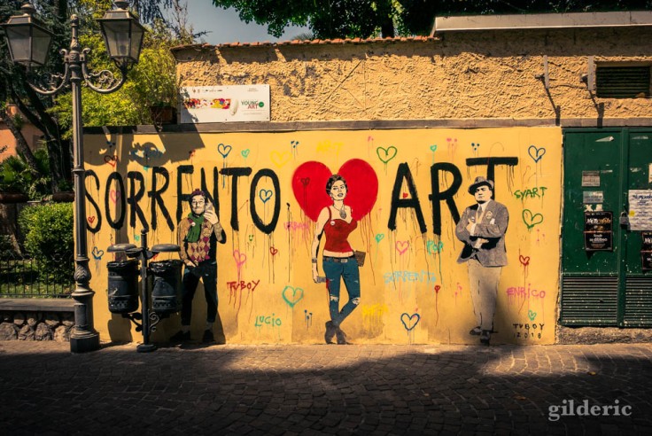 Street art à Sorrente : TVBOY (Dalla, Loren et Caruso)