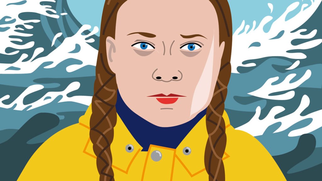 Greta Thunberg : portrait vectoriel