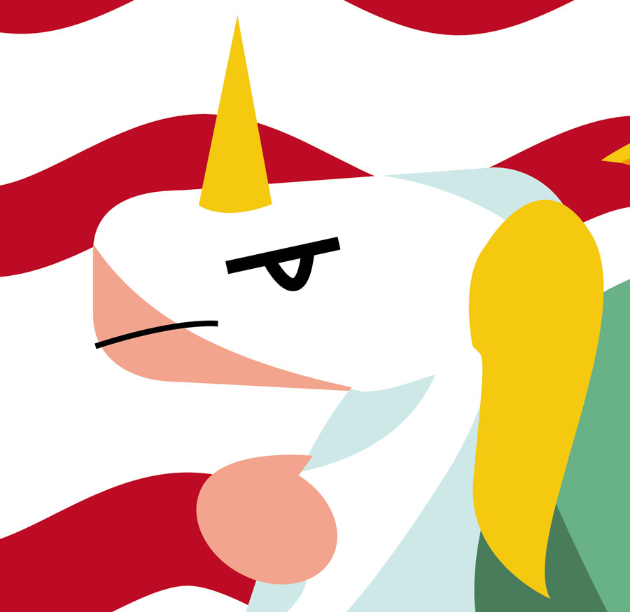 Bouée licorne (dessin)