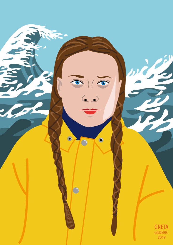 Portrait de Greta Thunberg -illustration vectorielle