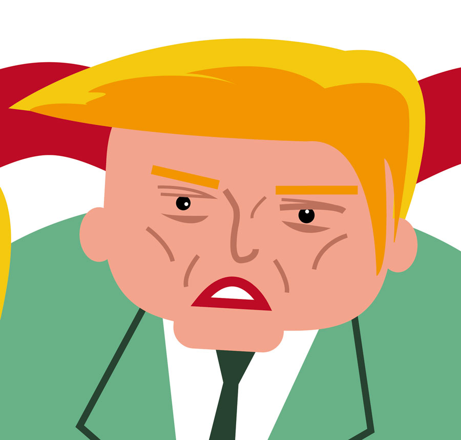 Donald Trump (caricature, détail)
