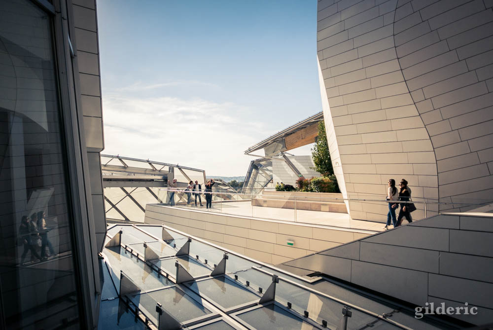 Sur la terrasse de la Fondation Louis Vuitton