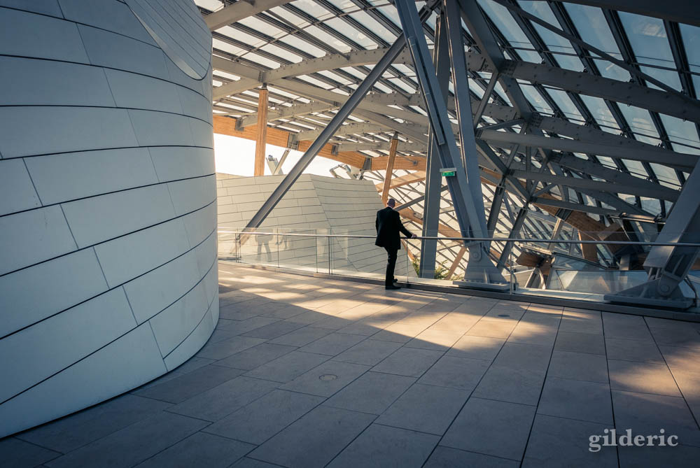 Sur la terrasse de la Fondation Louis Vuitton