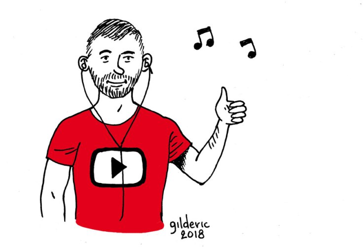 Gilderic : selfie dessiné (pour YouTube)