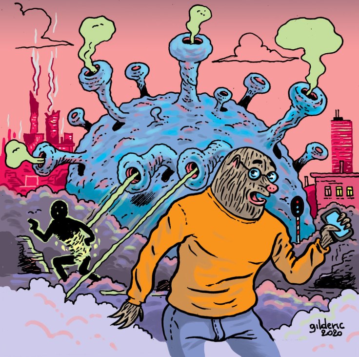 Dessiner le coronavirus : mise en couleur alternative