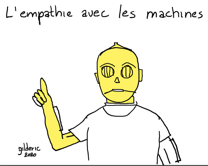 Soft Skill en IT : empathie avec les machines et les robots (dessin humoristique)