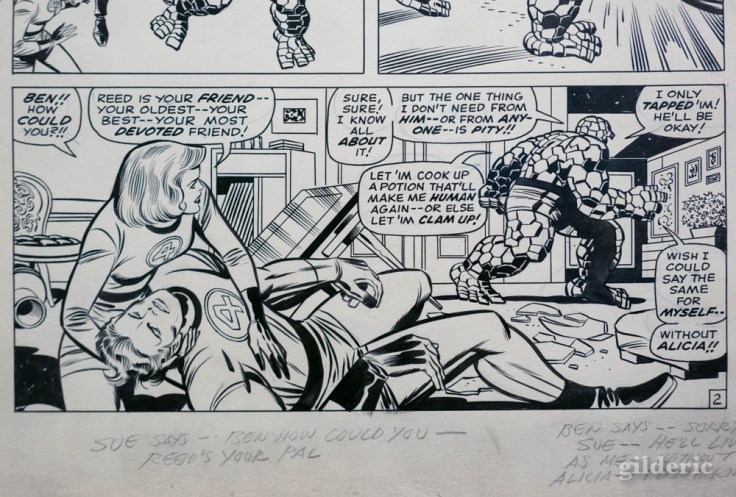 Extrait d'une planche des "Fantastic Four" dessinée par Jack Kirby