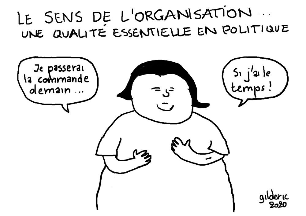 Maggie De Block et la gestion de la commande des masques (dessin)