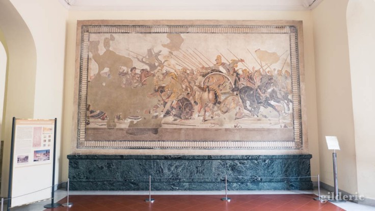 Bataille d'Alexandre (Mosaïque de Pompéi) au Musée archéologique de Naples