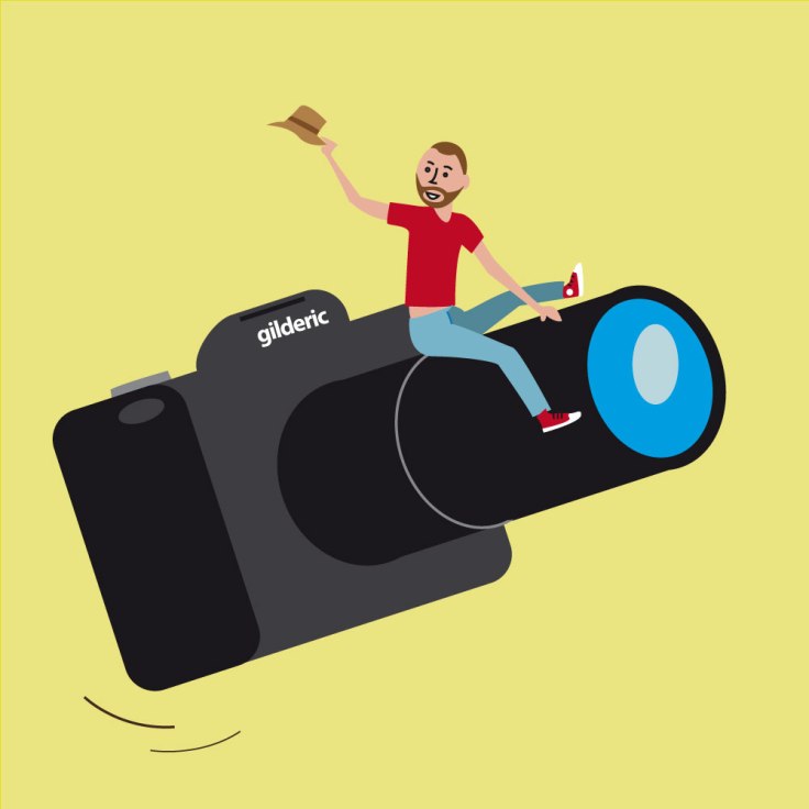 Comment maîtriser son appareil photo - dessin (flat design illustration)