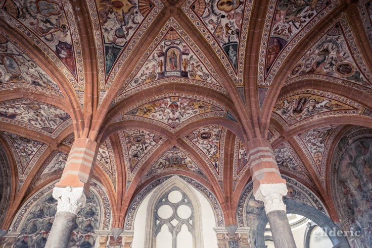 Visiter Naples : plafond du monastère de San Lorenzo Maggiore