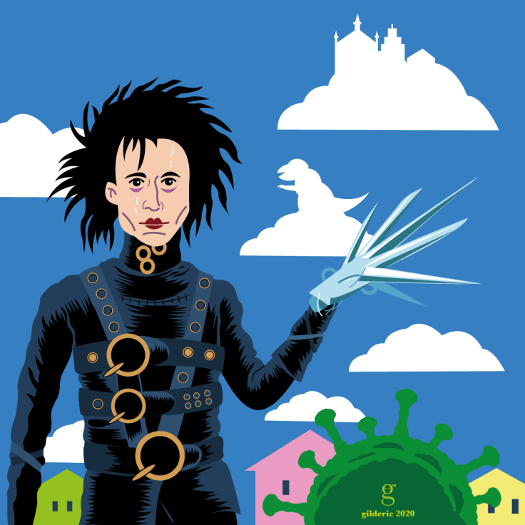 Edward Scissorhands - illustration vectorielle (version sombre)