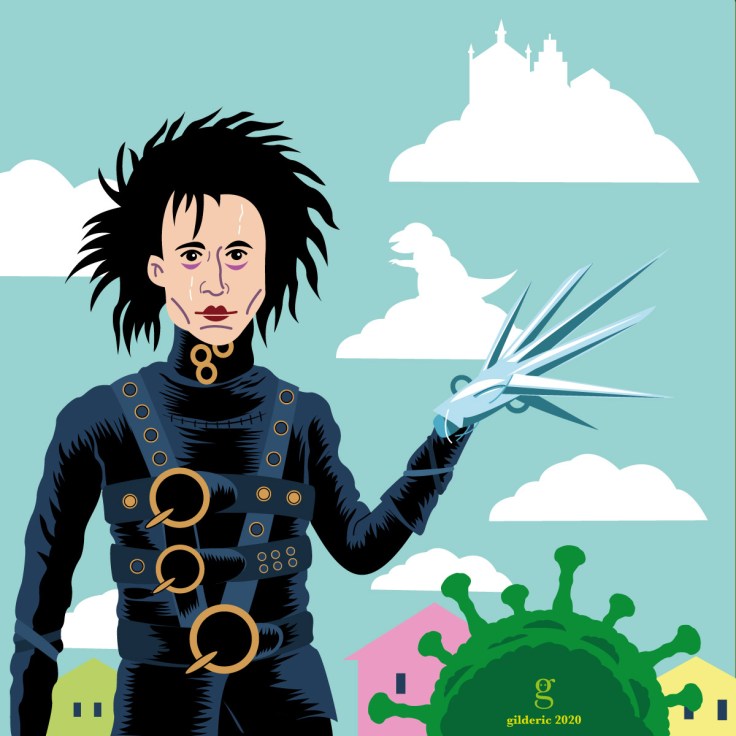 Edward Scissorhands - flat design vector illustration (version light)