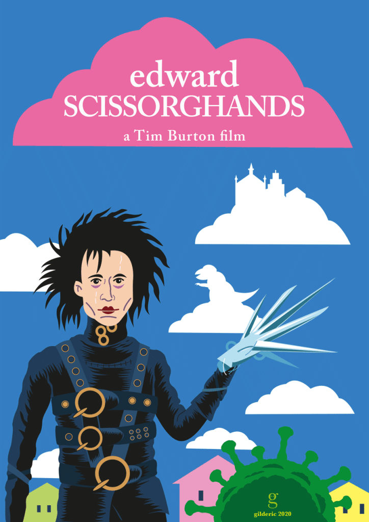 Poster alternatif Edward Scissorhands (version sombre)
