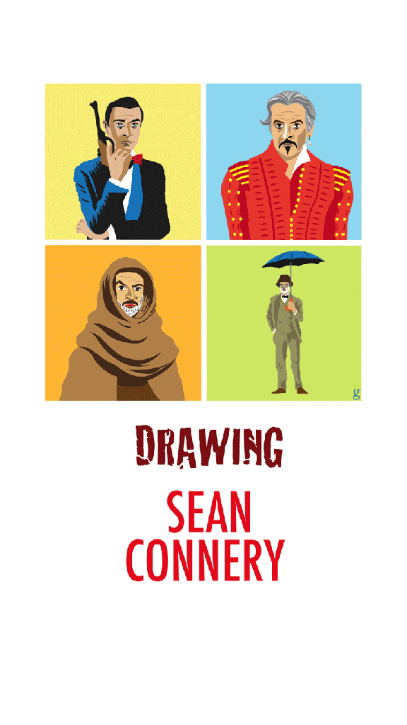 Dessiner Sean Connery (gif)