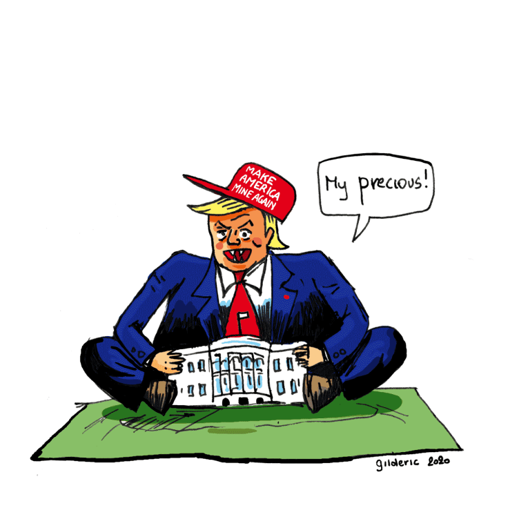 Donald Trump refuse de quitter la Maison-Blanche (dessin)