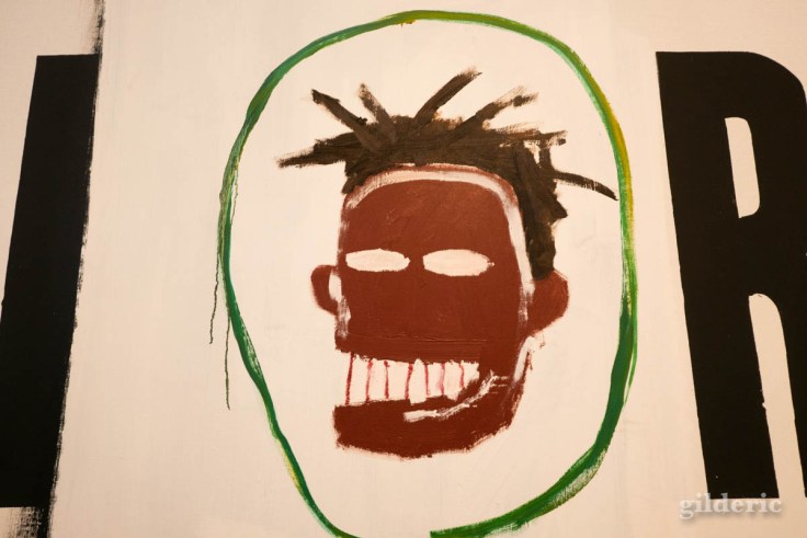 Détail d'un tableau de Basquiat et Warhol (expo à la Boverie, Liège)