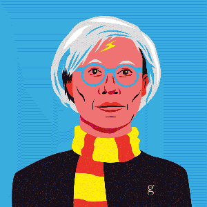 Mashup Andy Warhol x Harry Potter (vector illustration) - animation gif