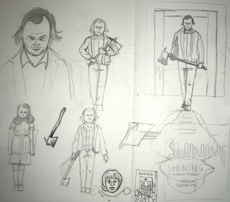 Shining : études et recherches au crayon