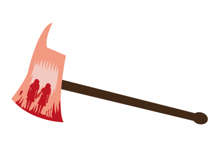 Hache de Shining (détail de l'affiche) - vector illustration