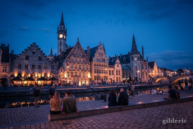 Balade à Gand le soir : les lumières du coeur historique