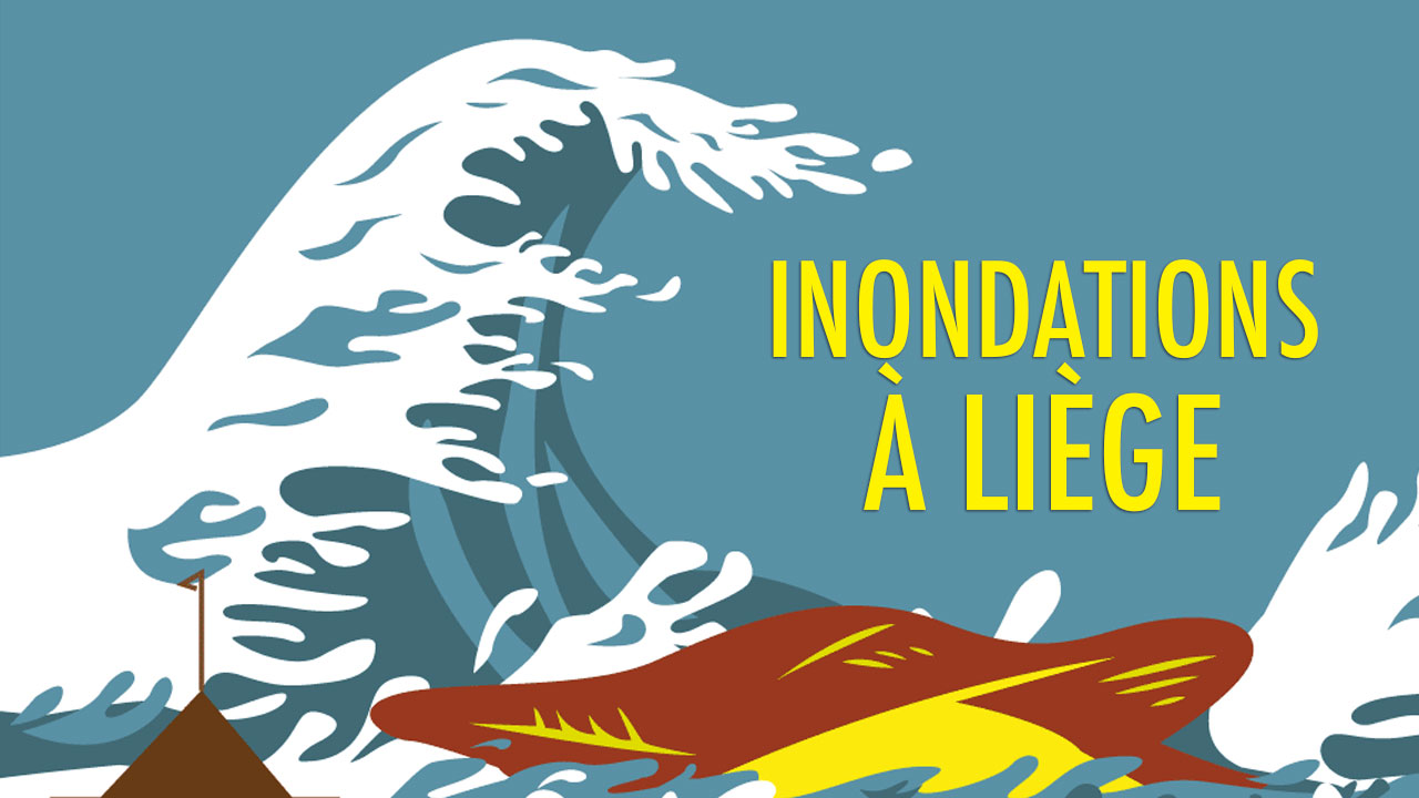 Inondations à Liège : dessins et photos