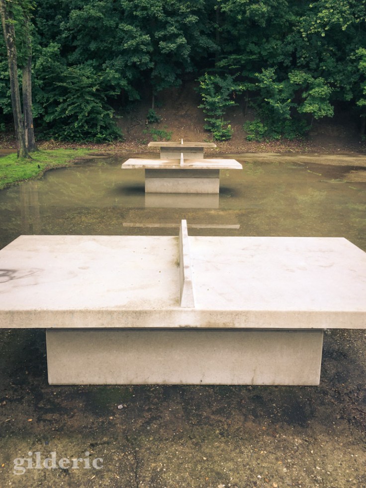 Tables de ping-pong inondées - Fort de la Chartreuse