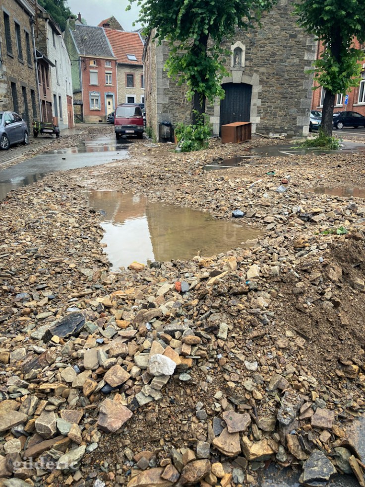 Dégâts des inondations à Theux