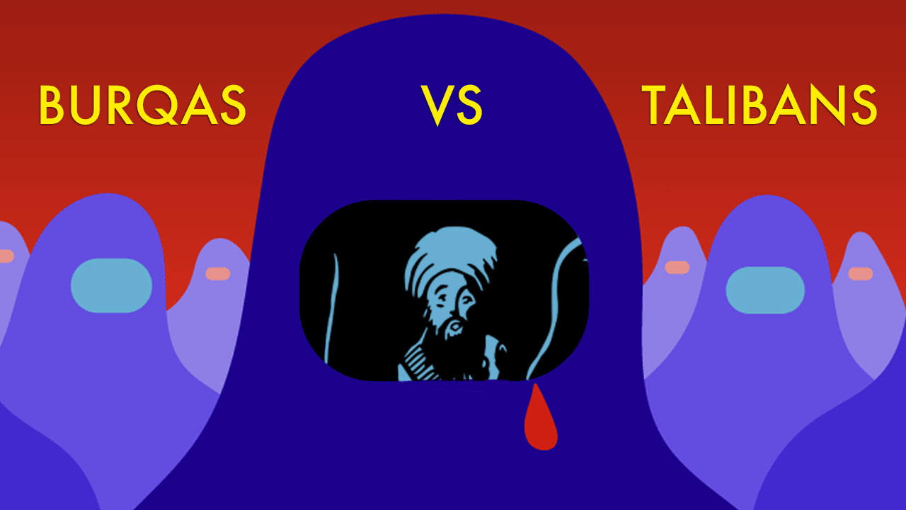 Burqas vs Talibans : dessins d'humeur