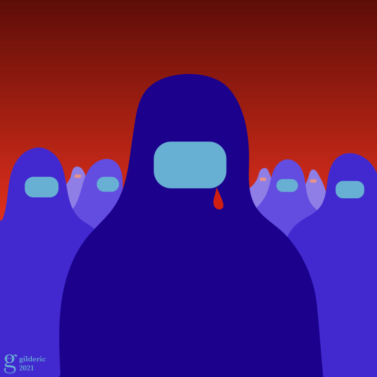 Burqas à Kaboul -illustration vectorielle