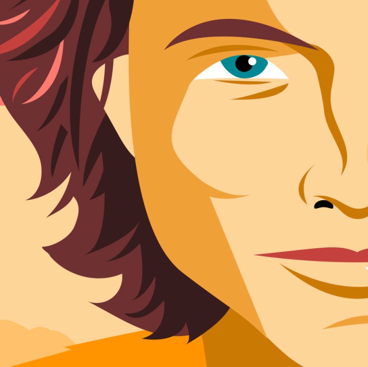 Timothée Chalamet (Paul Atréides) dans Dune - dessin vectoriel (détail)