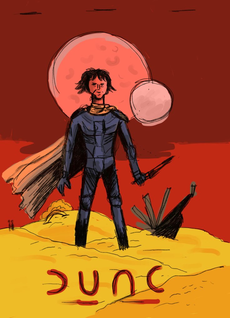 Dune (2021) de Denis Villeneuve - dessin sur Procreate