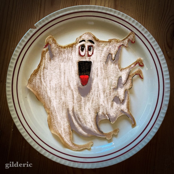 Halloween Crêpe Monster 1 : dessin procreate de monstre d'après une crêpe