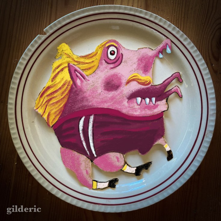 Halloween Crêpe Monster  : monstre rigolo - monstre marin : dessin procreate d'après une crêpe