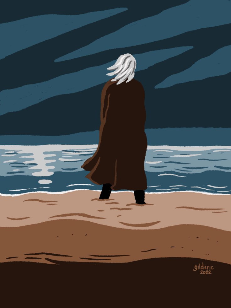 Dernier adieu à Arno sur la plage d'Ostende - illustration Procrate