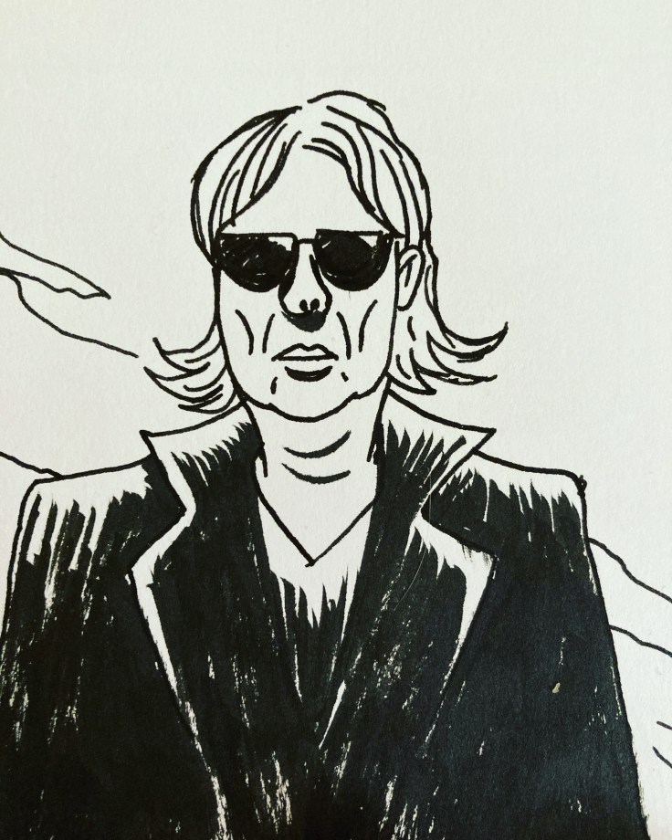 Arno - portrait - dessin au trait (encre sur papier)