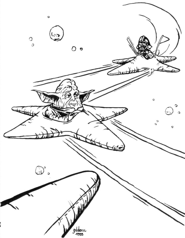 La Guerre des Etoiles (dessin humour pour le fanzine Mycose
