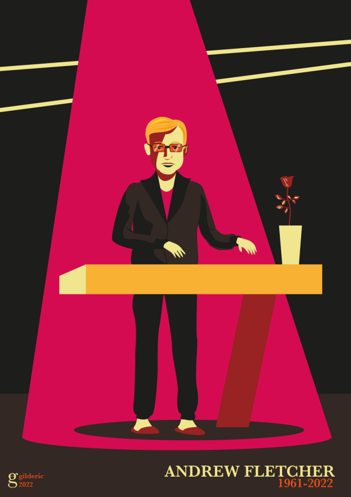 Hommage à Andrew Fletcher (Depeche Mode) - Vector illustration