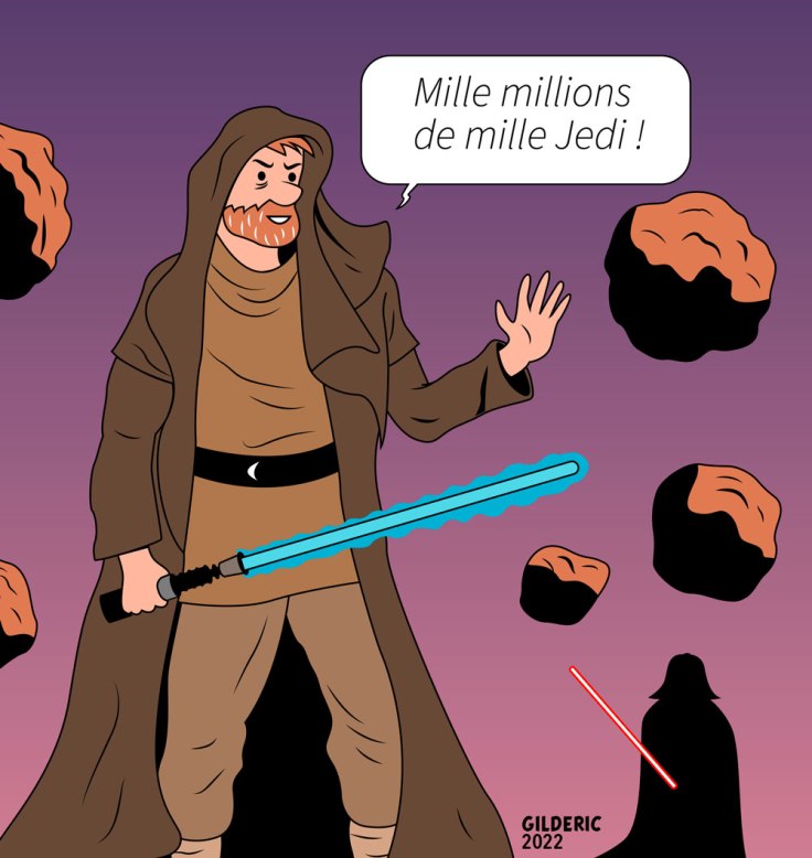 Mille millions de mille Jedi (Haddock Kenobi) - Tintin vs Star Wars - illustration