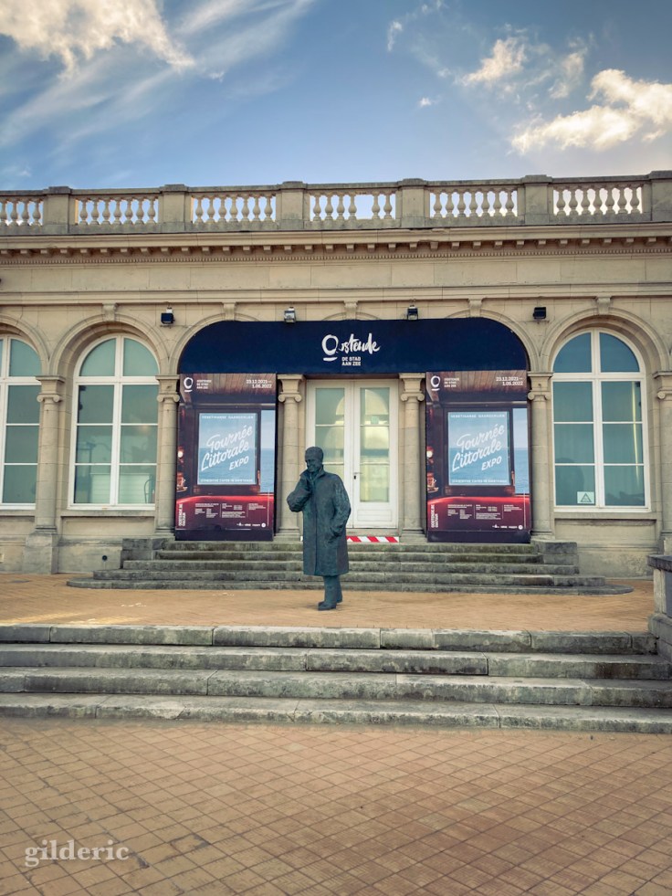 Statue du roi Baudouin, à Ostende (Belgique)