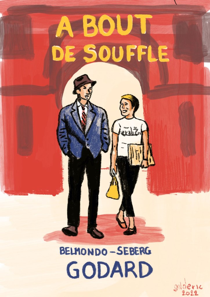 A bout de souffle (Belmondo/Seberg/Godard) -affiche alternative 