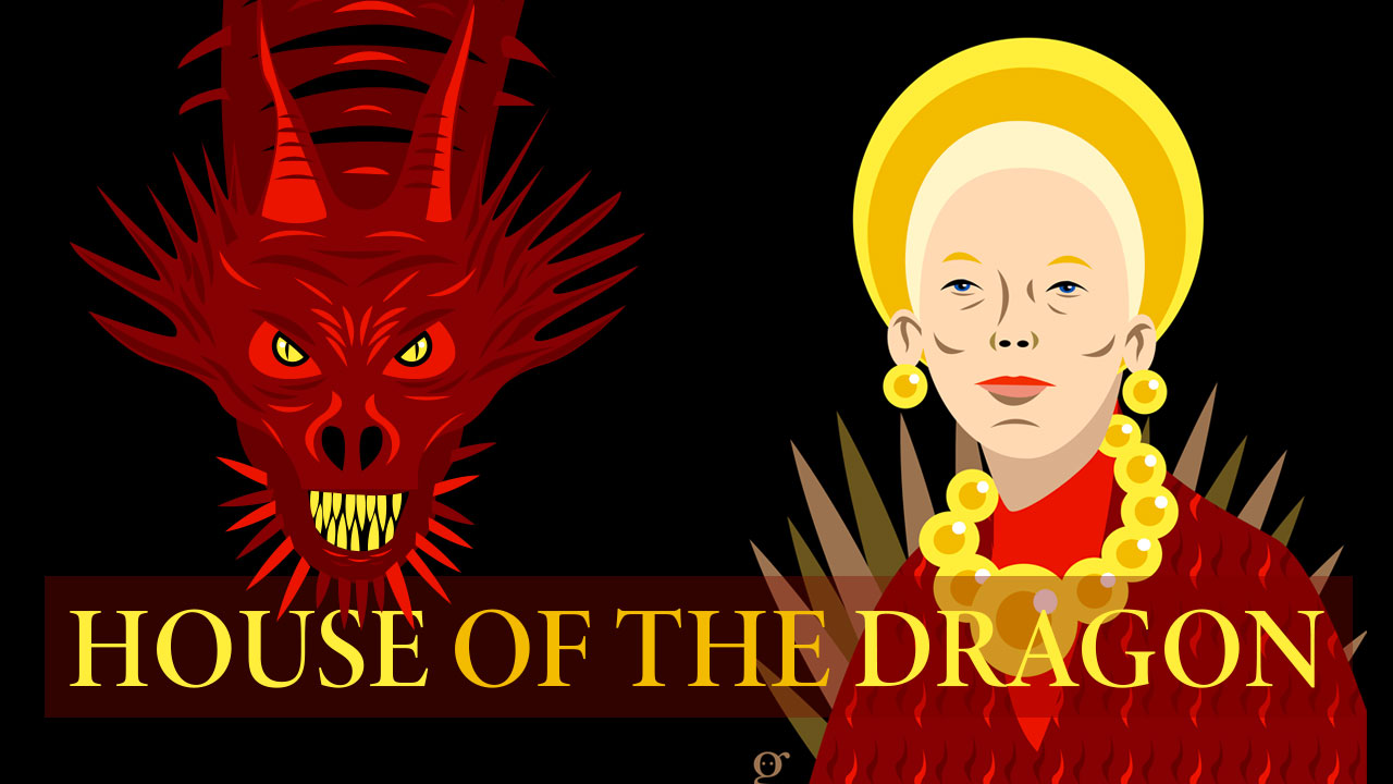Rhaenyra Targaryen / House of the Dragon : vector illustrations & animations
